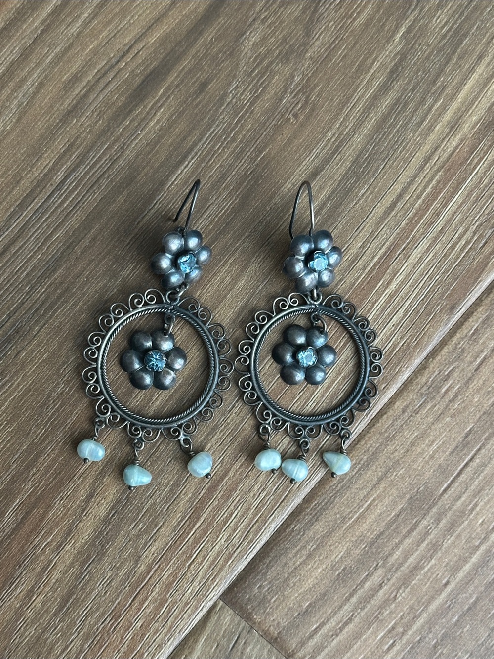 Mexican Dangle Filigree Earrings